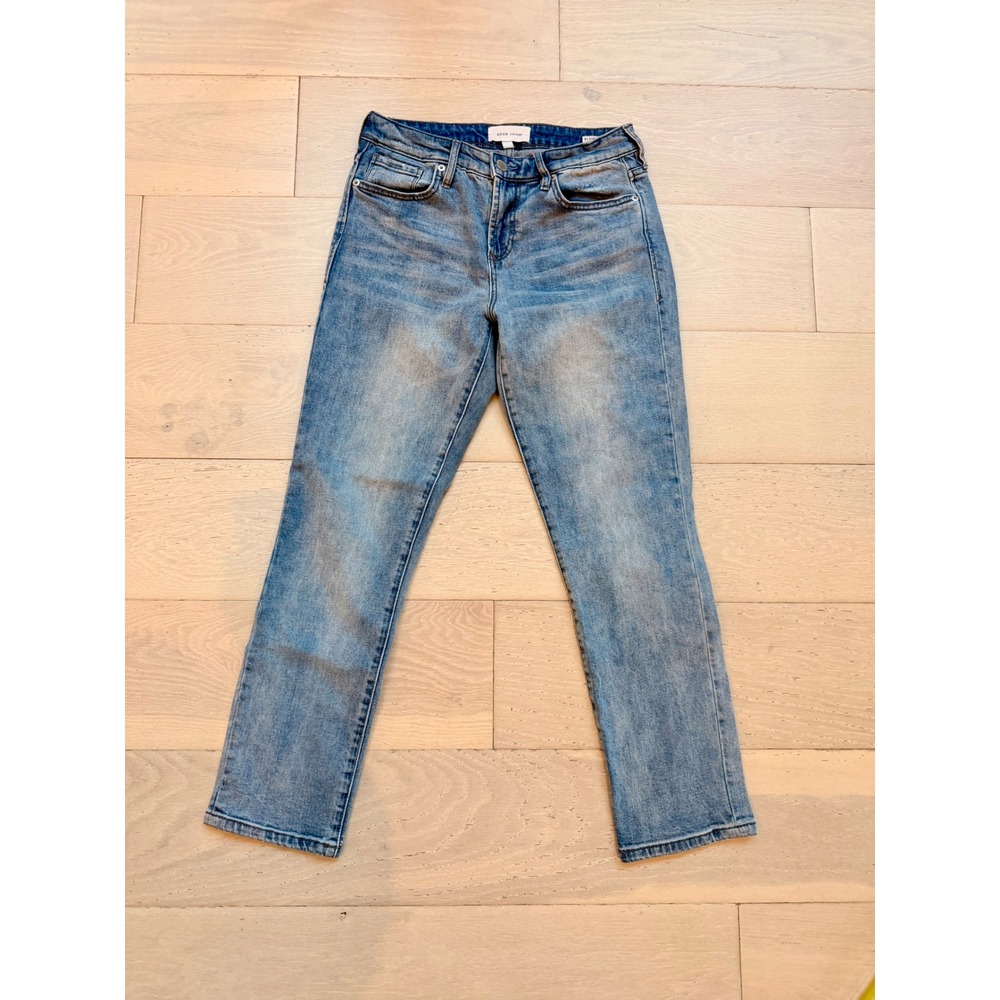 Dear John Blaire Straight Leg Jeans Women's Size 28 Light Wash Stretch Denim
